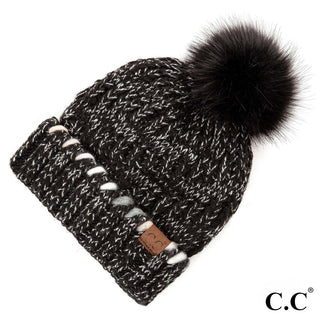 C.C Fuzzy Lined Pom Hat
