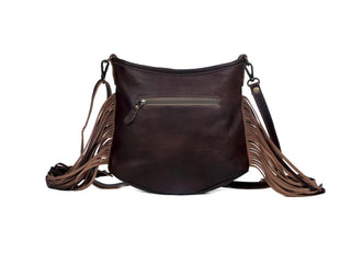 Myra Sculpted Brown Leather Bag