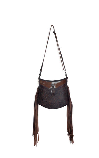Myra Sculpted Brown Leather Bag