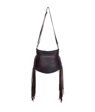 Myra Sculpted Brown Leather Bag