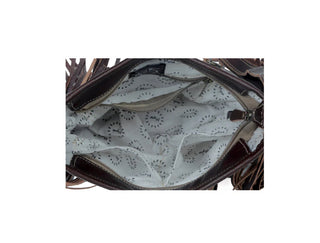 Myra Sculpted Brown Leather Bag