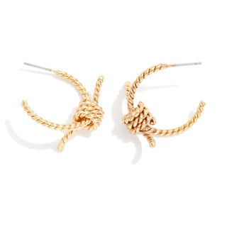 Rope Knot Mini Hoops