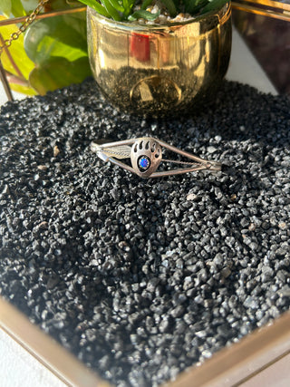 Janice Spencer Navajo Handmade SS Opal Bracelet