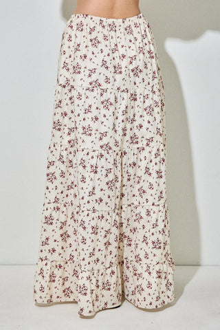 Printed Floral Maxi Skirt