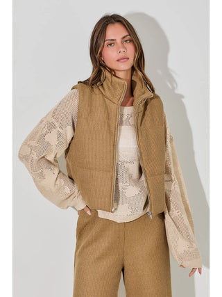 Textured Puffer Vest