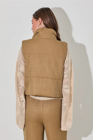 Textured Puffer Vest