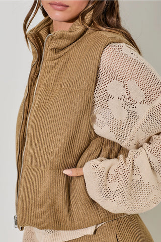 Textured Puffer Vest