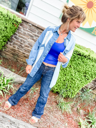Wrangler Pieced Denim Shirt