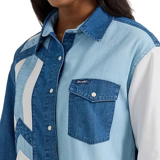 Wrangler Pieced Denim Shirt