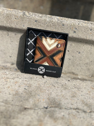 Hooey Montezuma Bifold Money Clip Brown/Black