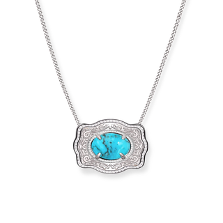 SPUR WEST- Mini Crystal Belt Buckle Necklace (Oasis)