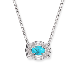 SPUR WEST- Mini Crystal Belt Buckle Necklace (Oasis)