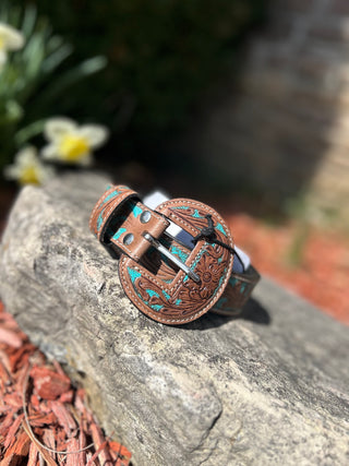 Bronco Sky Leather Belt