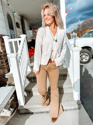Cable Knit Buttondown Cardigan
