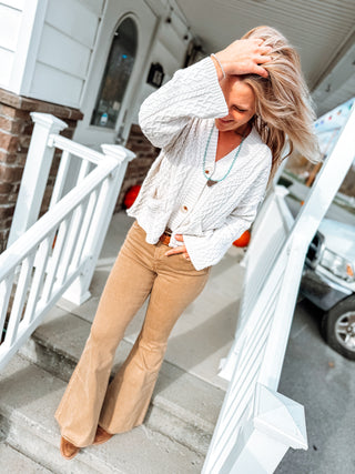 Cable Knit Buttondown Cardigan