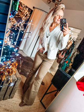 Cable Knit Buttondown Cardigan