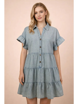 Spring Denim Midi Dress
