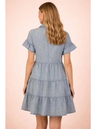 Spring Denim Midi Dress