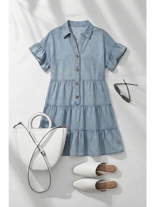 Spring Denim Midi Dress