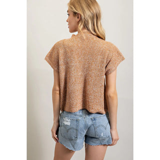Drop Shoulder Rib Knit Sweater