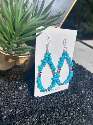 Sterling Silver Kingman Turquoise Earrings