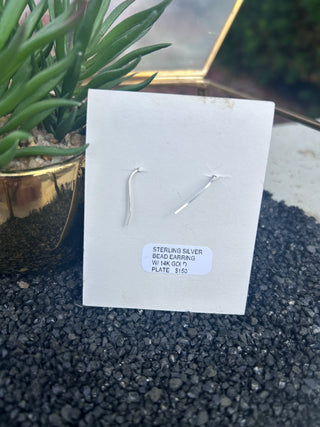 Sterling Silver Bead Earrings w/ 14K Gold Plate