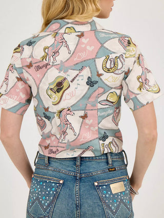 WRANGLER x Lainey Wilson Tie Front Camp Shirt