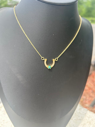 Hada Collection 14K Plated Horseshoe Necklace