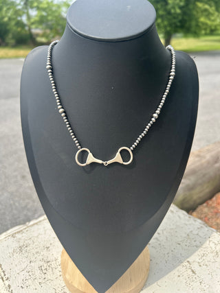 Sterling Silver Snaffle Bit Necklace