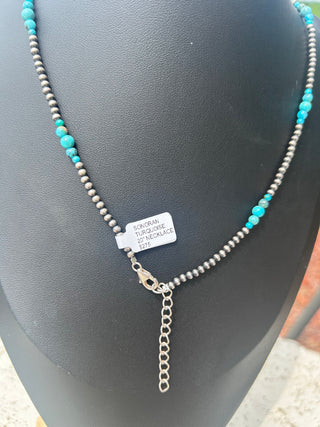 Sonoran Turquoise Lariat Handstrung Necklace