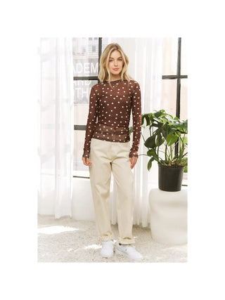 Dotty Darling Mesh Top