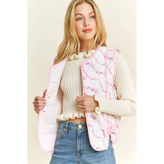 Sugar Blush Button Vest