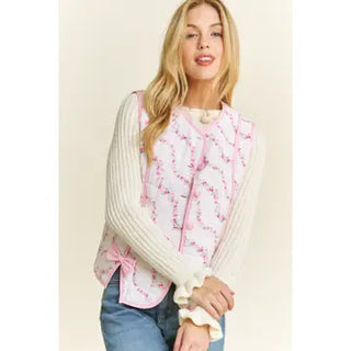 Sugar Blush Button Vest