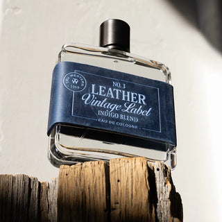 No. 3 Leather Vintage Label Indigo Blend Cologne