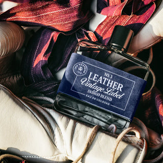 No. 3 Leather Vintage Label Indigo Blend Cologne