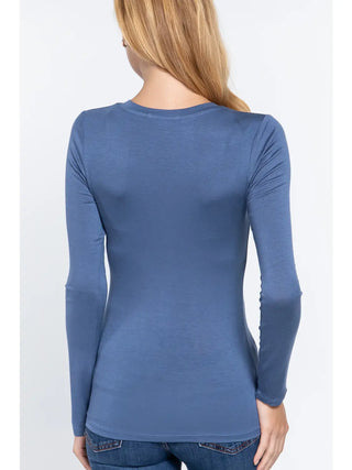 Long Sleeve V-Neck Top