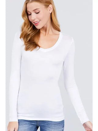 Long Sleeve V-Neck Top