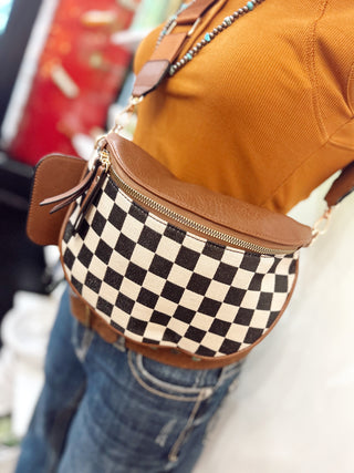 Fall Checkered Crossbody Bag
