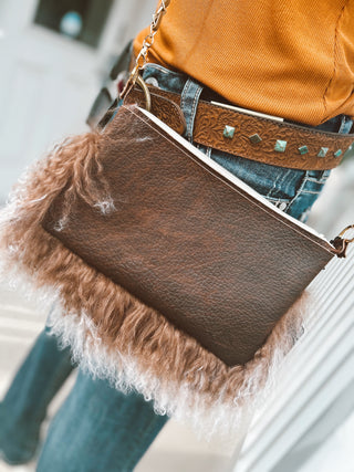 Let’s Go Girls Handcrafted Mongolian Lamb Bag