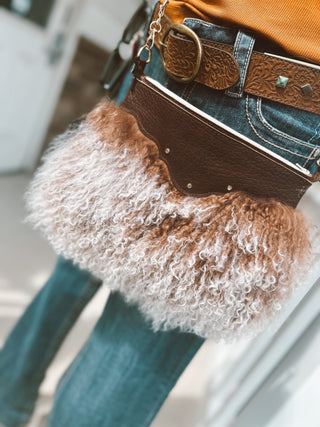 Let’s Go Girls Handcrafted Mongolian Lamb Bag