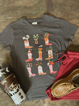 Blooming Boots Tee