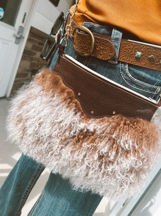 Let’s Go Girls Handcrafted Mongolian Lamb Bag