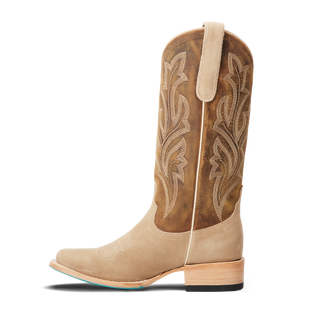Classic Square Boot - Latte Suede and Burnt Caramel