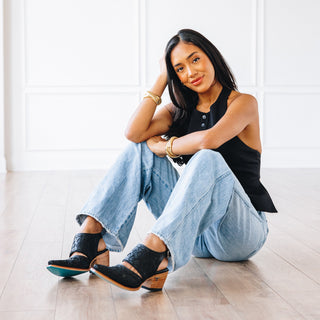 Robin Slingback Mule - Jet Black