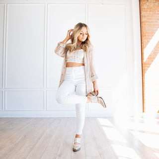 Robin Slingback Mule - Champagne Metallic