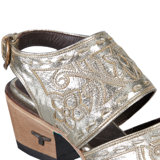 Robin Slingback Mule - Champagne Metallic