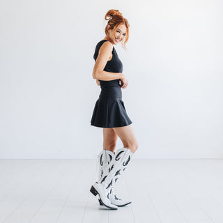 Reverie Knee High Corset - Newsprint