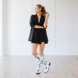 Reverie Knee High Corset - Newsprint