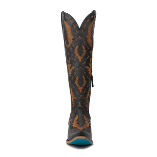 Reverie Knee High Corset - Jet Black and Burnt Caramel
