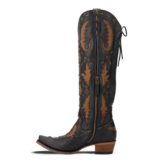 Reverie Knee High Corset - Jet Black and Burnt Caramel